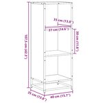 vidaXL Bibliothèque noir 40x35x107 5 cm bois d'ingénierie