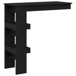 Table de bar vidaXL - Chêne noir - 102x55x103 5 cm - Fabriquée en bois d'ingénierie