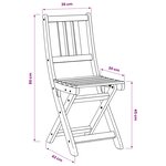 vidaXL Chaises de bistrot d'extérieur Naturel Bois d'Acacia Massif