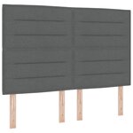 Lit vidaXL en gris foncé  160x200 cm  en tissu