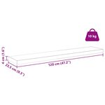 vidaXL Étagère Murale 4 Pièces Beige 120 x 23 5 x 4 cm Bois d'ingénierie