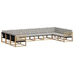 vidaXL Ensemble de canapés d'extérieur 10 pc Blanc et gris clair