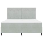 vidaXL Lit à ressorts avec matelas Gris clair 180 x 200 cm tissu