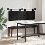 vidaXL Tête de lit suspendue Noir Velours