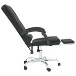 vidaXL Fauteuil de massage inclinable de bureau Noir Similicuir