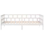vidaXL Lit de jour sans matelas blanc bois de pin massif 90x200 cm