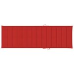 vidaXL Chaise longue double et coussins rouge Bois de pin imprégné