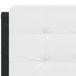 vidaXL Coussin de tête de lit Zadar blanc et noir 137 cm similicuir