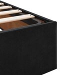 vidaXL Cadre de lit avec matelas Noir 90 x 200 cm Velours