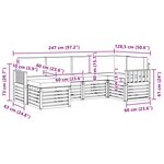 vidaXL Ensemble de canapés d'extérieur 6 pc Naturel et Beige Polyester
