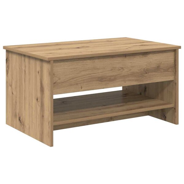 vidaXL Table basse chêne artisanal 80 x 50.5 x 41.5 cm