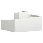 vidaXL Cache-pot de jardin Blanc 80 x 80 x 50 cm Acier laminé à froid