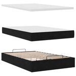 vidaXL Cadre de lit ottoman avec matelas noir 120x200 cm velours