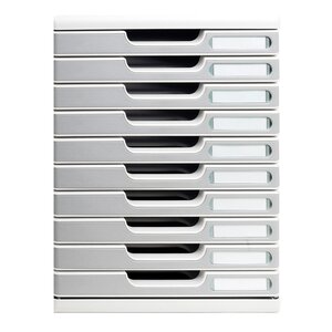 Module De Classement Modulo Office 10 Tiroirs Fermés - Granit - Exacompta