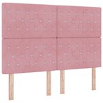 Lit à ressorts avec matelas vidaXL Rose 160x200 cm Velours