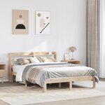 vidaXL Cadre de lit avec tête de lit sans matelas 120x200 cm