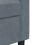 vidaXL Canapé à 2 places Gris foncé 120 cm Velours