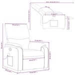 vidaXL Fauteuil inclinable de massage Crème Similicuir