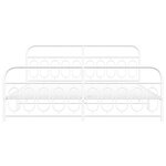 vidaXL Cadre de lit métal sans matelas et pied de lit blanc 200x200 cm