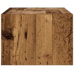 vidaXL Meuble TV avec lumières LED vieux bois 75x35 5x25 cm