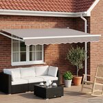 vidaXL Cadre de store rétractable électrique Blanc 3 x 2 m Aluminium