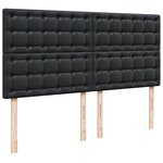 VidaXL Cadre de lit ottoman avec matelas noir 160x200 cm similicuir