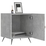 vidaXL Table de chevet gris béton 40x40x50 cm bois d’ingénierie