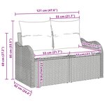 vidaXL Ensemble de Canapés avec coussin 6 Pièces Gris Polyester
