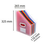 Trieur Porte-revues à 12 compartiments Polypro Crystal EXACOMPTA