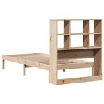 vidaXL Lit bibliothèque sans matelas 90x190 cm bois de pin massif