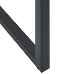 vidaXL Tabourets de bar lot de 2 noir acier enduit de poudre