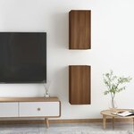 vidaXL Meubles TV 2 Pièces Chêne marron 30 5x30x60 cm Bois d'ingénierie