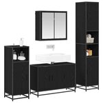 vidaXL Ensemble de mobilier de salle de bain 2 Pièces Chêne noir