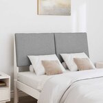 vidaXL Tête de lit capitonnée Gris clair 135 cm Pin massif