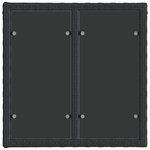 vidaXL Ensemble de canapé de jardin 6 Pièces Noir et blanc crème