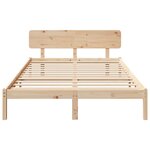 vidaXL Cadre de lit avec tête de lit Naturel 200 x 200 cm