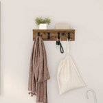 vidaXL Porte-manteau mural Bois ancien 40 x 10.5 x 10.5 cm