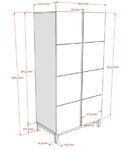 Ensemble Chambre eva lit bébé 60x120 + commode + plan à langer + armoire 2 portes blanc