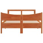 vidaXL Cadre de lit et tête de lit cire marron 140x200 cm bois de pin