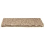 vidaXL Tapis d'escalier autocollants 30 Pièces 65x21x4 cm sable