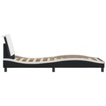 vidaXL Cadre de lit sans matelas noir et blanc 90x190 cm similicuir