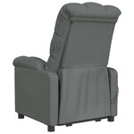 vidaXL Fauteuil électrique de massage Gris foncé Tissu