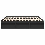 vidaXL Cadre de lit sans matelas noir 180x200 cm