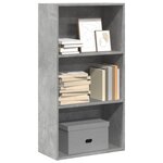 vidaXL Bibliothèque gris béton 60x30x114 cm bois d'ingénierie