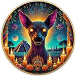 Pièce de monnaie en Argent g 31.1 (1 oz) Millésime 2024 AZTEC XOLOITZCUINTLI