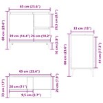 vidaXL Cabinet de salle de bain avec tiroir Chêne noir 65 x 33 x 60 cm