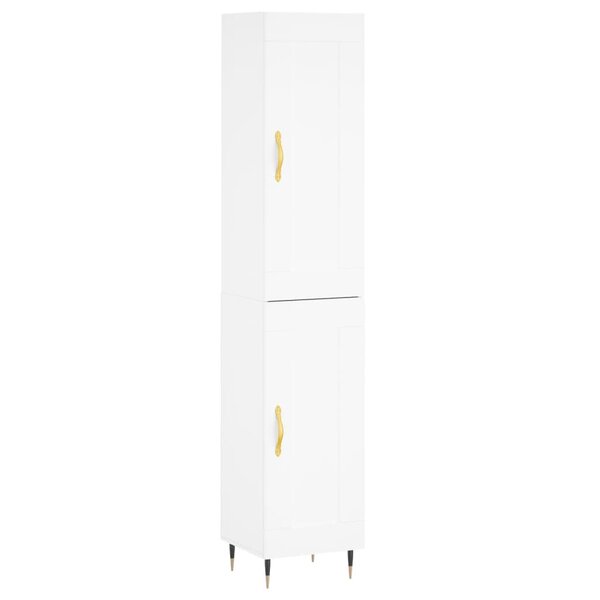 vidaXL Buffet haut Blanc 34 5x34x180 cm Bois d'ingénierie