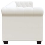 vidaXL Canapé Chesterfield à 2 places et à 3 places blanc