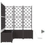 vidaXL Pots de jardin Marron 120 x 120 x 142 cm Acier