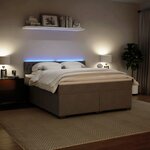 vidaXL Sommier à lattes de lit et matelas Gris clair 180x200cm Velours